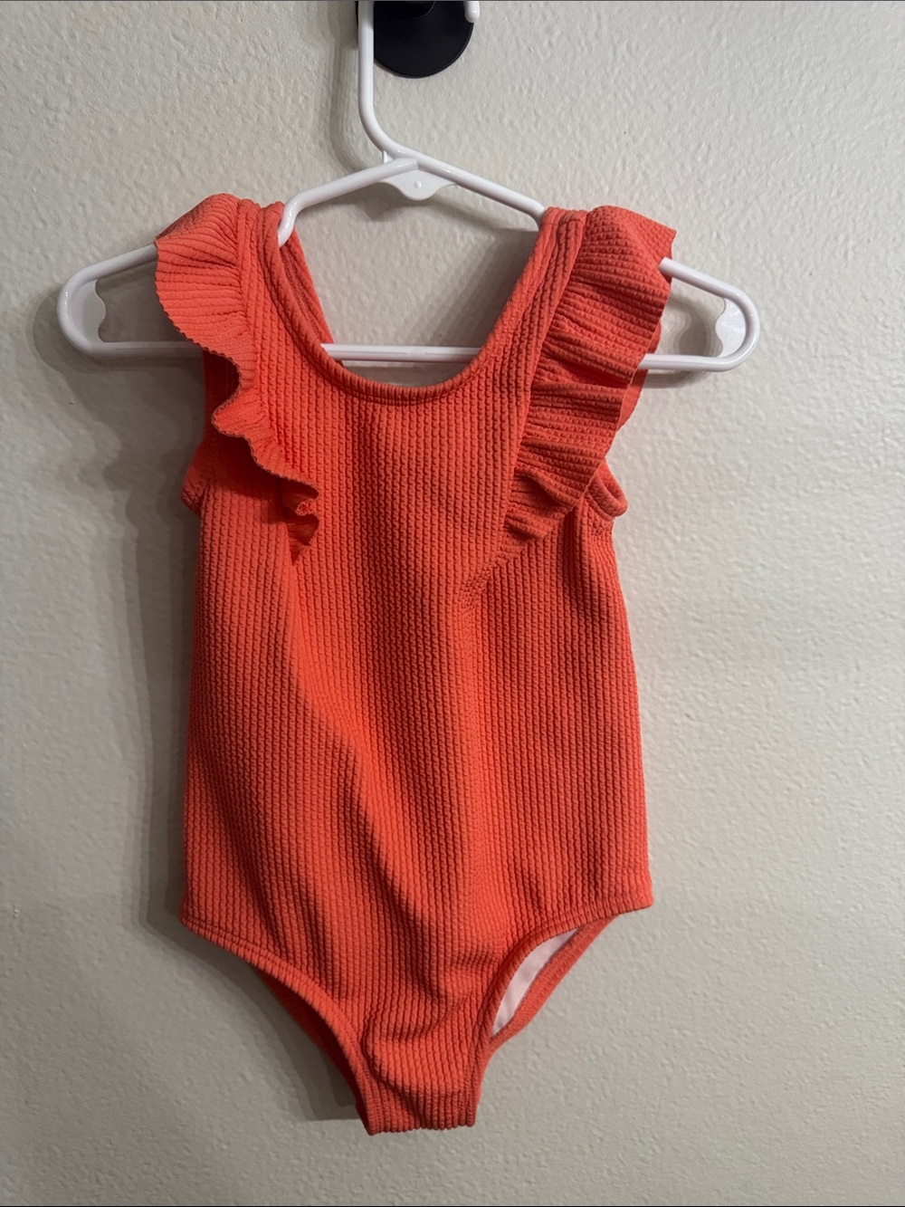 Carter's Coral Ruffle One-Piece Swimsuit
